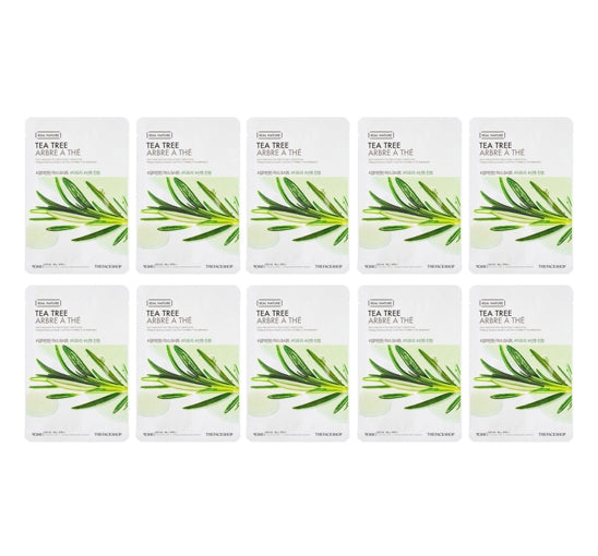 10 x THE FACE SHOP Real Nature Tea Tree Face Mask 20g from Korea