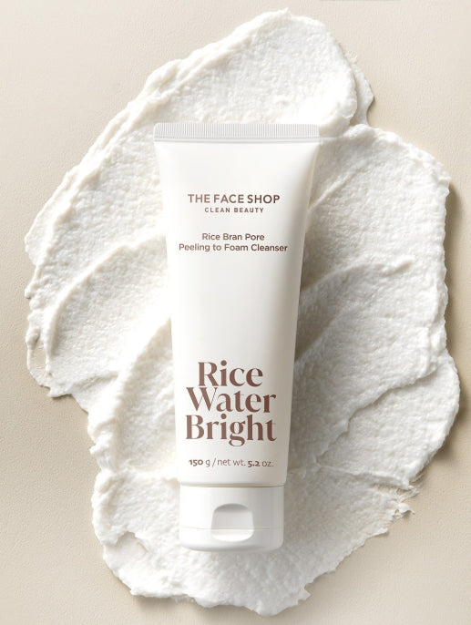 2 x THE FACE SHOP Rice Water Bright Rice Bran Pore Peeling To Foam Cleanser 150g from Korea