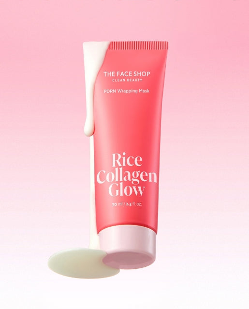 2 x THE FACE SHOP Rice Collagen Glow PDRN Wrapping Mask 70ml from Korea