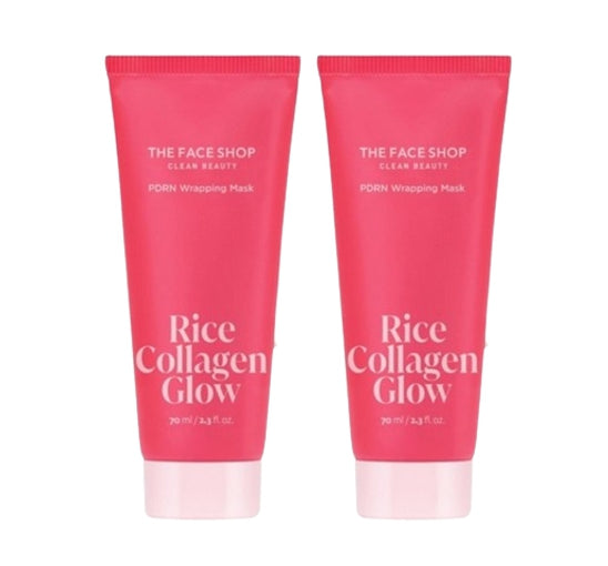 2 x THE FACE SHOP Rice Collagen Glow PDRN Wrapping Mask 70ml from Korea