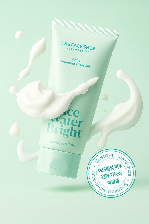THE FACE SHOP Rice Water Bright Acne Foaming Cleanser 150ml from Korea