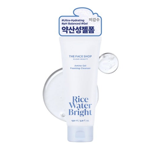 THE FACE SHOP Rice Water Bright Amino Gel Foaming Cleanser 150ml from Korea