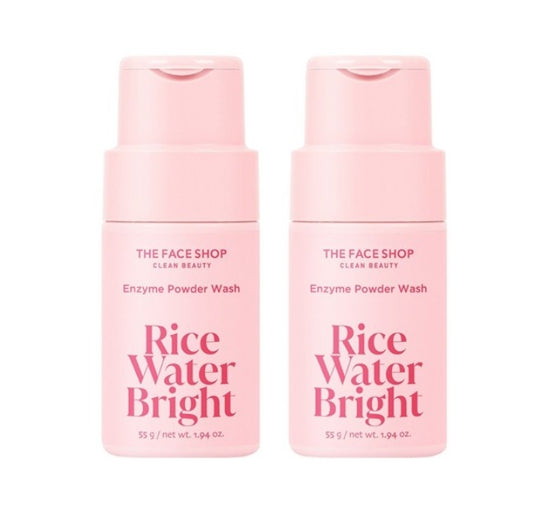 2 x THE FACE SHOP Rice Water Bright Enzyme Powder Wash 55g from Korea
