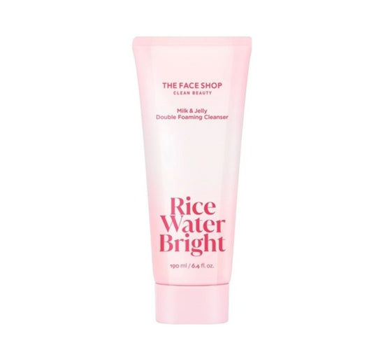 THE FACE SHOP Rice Water Bright Milk & Jelly Double Foaming Cleanser 190ml from Korea