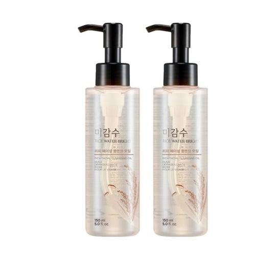 2 x THE FACE SHOP Rice Water Bright Rich Facial Cleansing Oil 150ml from Korea