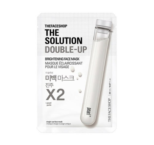 10 x THE FACE SHOP The Solution Double-Up Brightening Face Mask 20ml from Korea