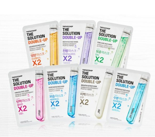10 x THE FACE SHOP The Solution Double-Up Firming Face Mask 22ml from Korea
