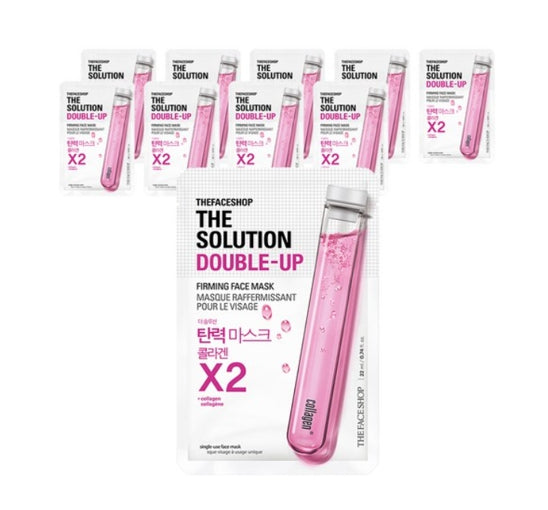 10 x THE FACE SHOP The Solution Double-Up Firming Face Mask 22ml from Korea