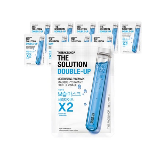 10 x THE FACE SHOP The Solution Double-Up Moisturizing Face Mask 22ml from Korea