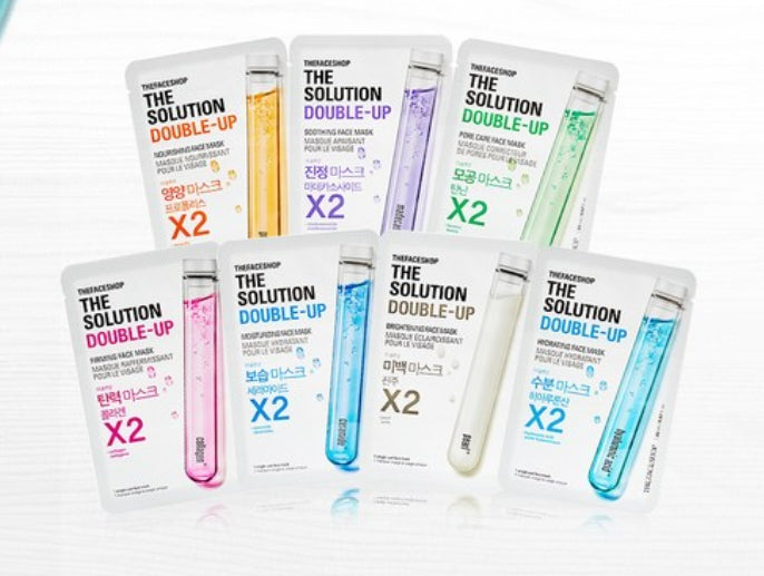 20 x THE FACE SHOP The Solution Double-Up Soothing Face Mask 20ml from Korea