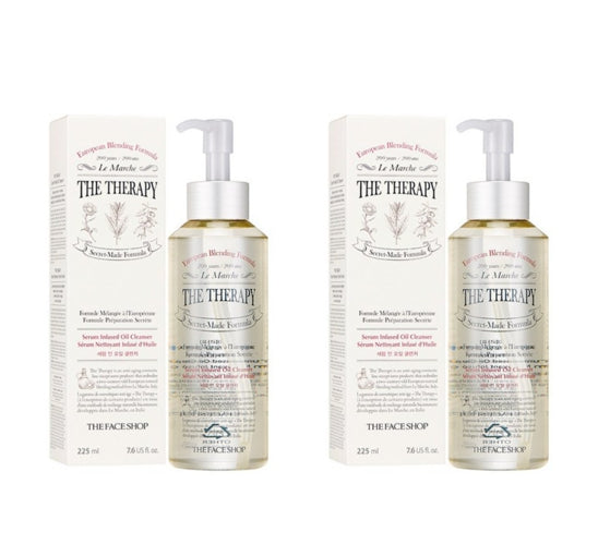 2 x THE FACE SHOP The Therapy Serum Infused Oil Cleanser 225ml from Korea