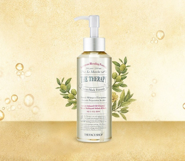 2 x THE FACE SHOP The Therapy Serum Infused Oil Cleanser 225ml from Korea