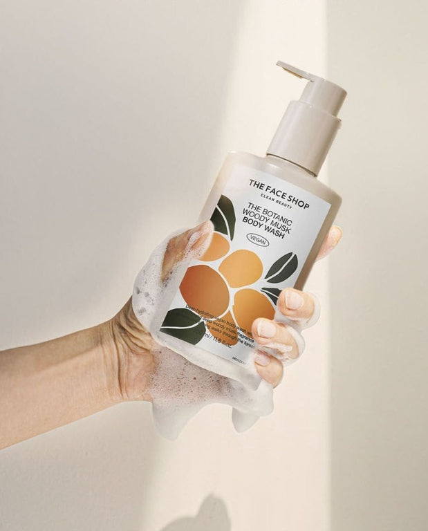 2 x THE FACE SHOP Vigan The Botanic Woody Musk Body Wash 350ml  from Korea