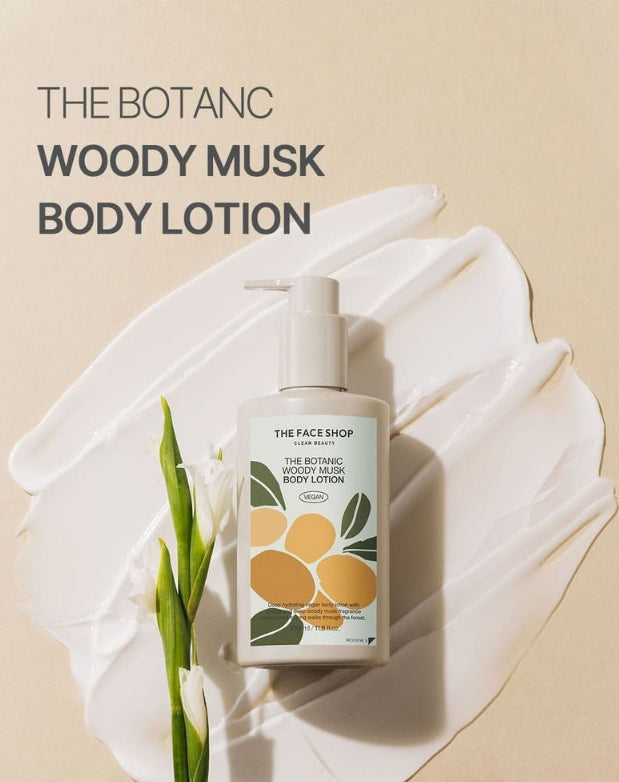 2 x THE FACE SHOP Vigan The Botanic Woody Musk Body Wash 350ml  from Korea