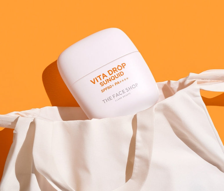 2 x THE FACE SHOP Vita Drop Sunquid SPF50+ PA++++ 50ml - Lightweight Vitamin Sunscreen from Korea