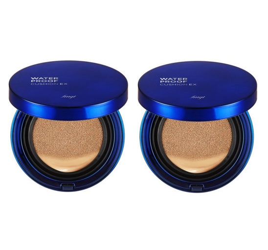 2 x THE FACE SHOP Water Proof Cushion EX 15g SPF50+ PA++++ (V203 Natural Beige) – Long‑Wear Cushion Foundation from Korea