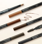 3 x THE FACE SHOP fmgt Brow Lasting Proof Pencil EX 0.2g (05 Dark Gray) – Long‑Wear Waterproof Brow Definer from Korea