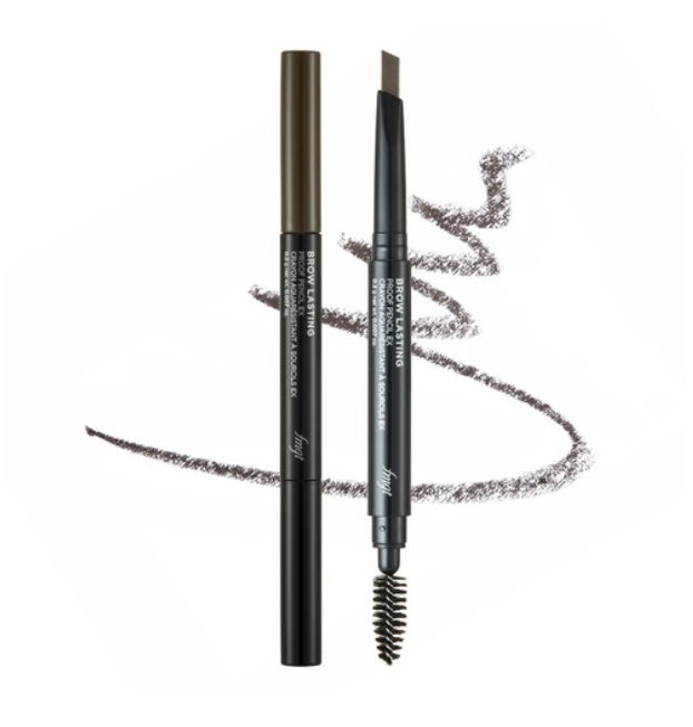 3 x THE FACE SHOP fmgt Brow Lasting Proof Pencil EX 0.2g (04 Gray Brown) – Long‑Wear Waterproof Brow Definer from Korea