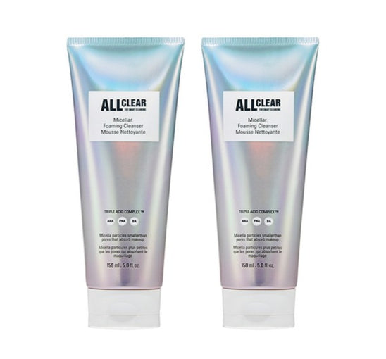 2 x THE FACE SHOP All Clear Micella All-In-One Cleansing Foam 150ml from Korea