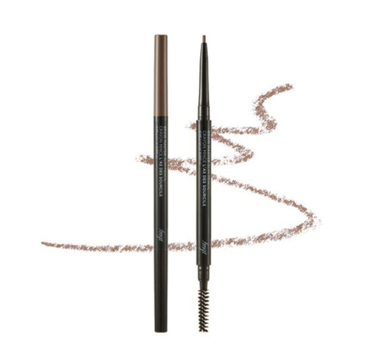 2 x THE FACE SHOP Brow Master Slim Pencil 0.05g #03 Nudy Brown – Ultra Fine 1.5mm Brow Definer from Korea