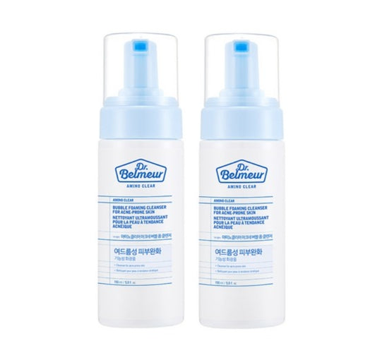 2 x THE FACE SHOP DR.BELMEUR Amino Clear Bubble Foaming Cleanser For Acne-Prone Skin 150ml from Korea