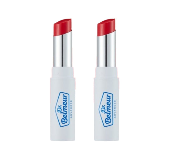 2 x THE FACE SHOP Dr. Belmeur Advanced Cica Touch Lip Balm 5.5g (Red Colour) – Red Tint & Soothing Care from Korea