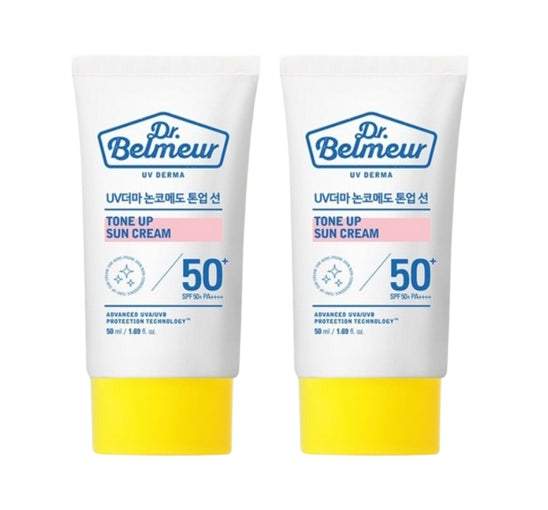 2 x THE FACE SHOP Dr. Belmeur Tone UP Sun Cream SPF50+ PA++++ 50ml from Korea