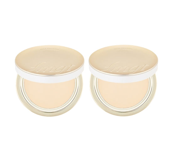 2 x THE FACE SHOP FMGT Gold Collagen Ampoule Two-Way Pact 9.5g #201 Apricot Beige from Korea