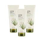 3 x THE FACE SHOP Herb Day 365 Master Blending Foaming Cleanser – Aloe & Green Tea 170ml from Korea