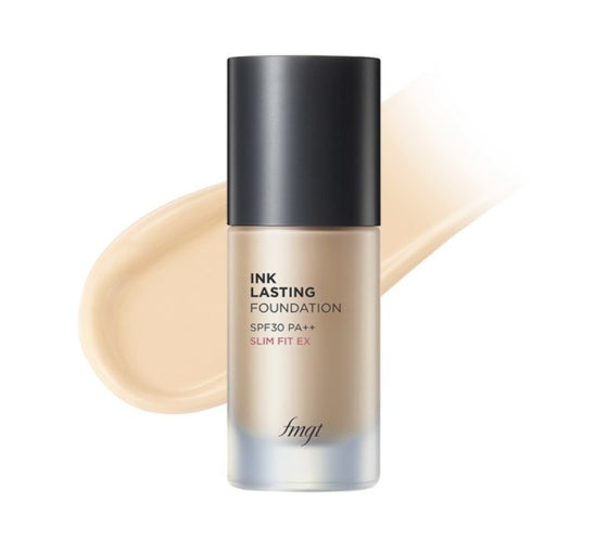 THE FACE SHOP Ink Lasting Foundation Slim Fit EX 30ml SPF30 PA++ #V103 Bright Cream Beige from Korea