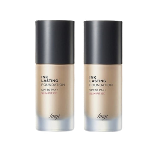 2 x THE FACE SHOP Ink Lasting Foundation Slim Fit EX 30ml SPF30 PA++ #N201 Apricot Beige from Korea
