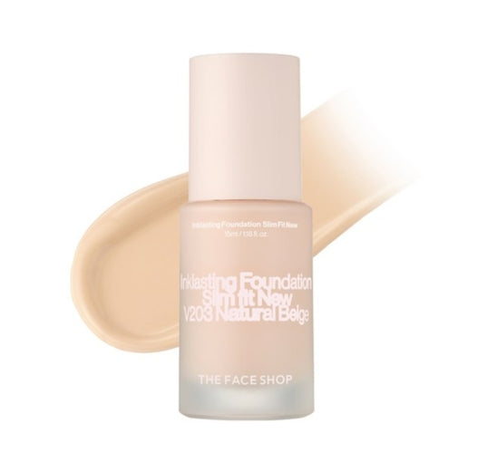 2 x THE FACE SHOP Ink Lasting Foundation Slim Fit New 35ml #C201 True from Korea
