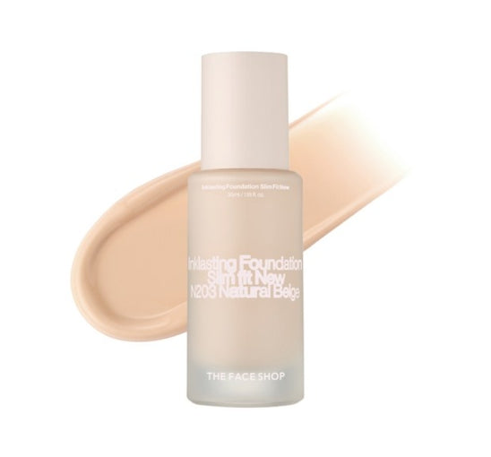 2 x THE FACE SHOP Ink Lasting Foundation Slim Fit New 35ml #N203 Warm from Korea