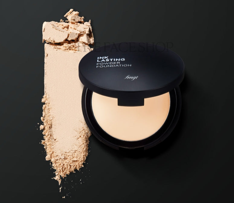 THE FACE SHOP Ink Lasting Powder Foundation V203 Natural Beige 9g SPF30 PA++ from Korea