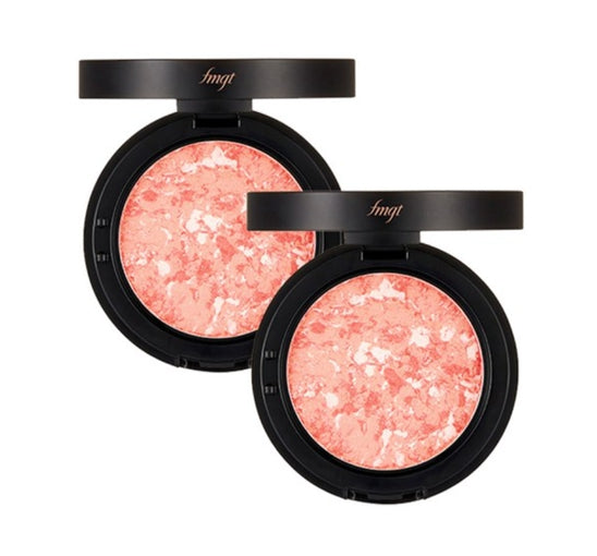 2 x THE FACE SHOP Marble Beam Blush #02 Lovely Coral 7g from Korea