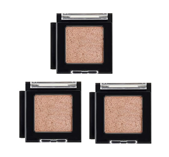 3 x THE FACE SHOP Mono Cube Eyeshadow Glitter, BE03 Hyper Peach 1.5g - Sparkle Single from Korea