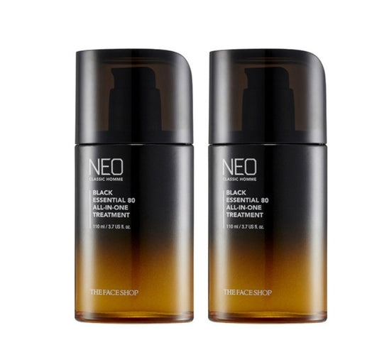 2 x [MEN] THE FACE SHOP NEO Classic Homme Black Essential 80 All-In-One Treatment 110ml from Korea