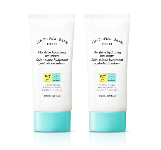 2 x THE FACE SHOP Natural Sun Eco No Shine Hydrating Sun Cream SPF50+ PA+++ 50ml from Korea