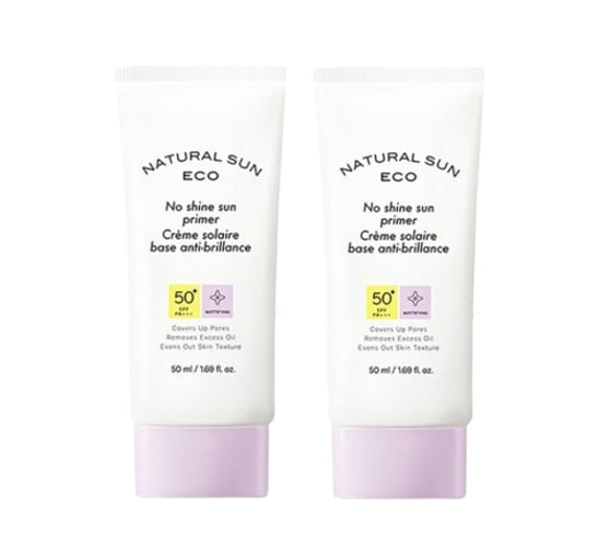 2 x THE FACE SHOP Natural Sun Eco No Shine Sun Primer SPF50+ PA+++ 50ml from Korea