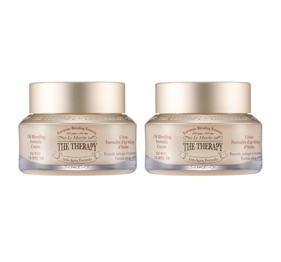 2 x THE FACE SHOP The Therapy Oil Blending Formula Cream 50ml from Korea