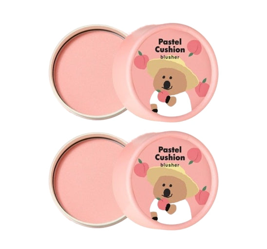 2 x THE FACE SHOP Pastel Cushion Blusher #02 Salty Peach 5g from Korea