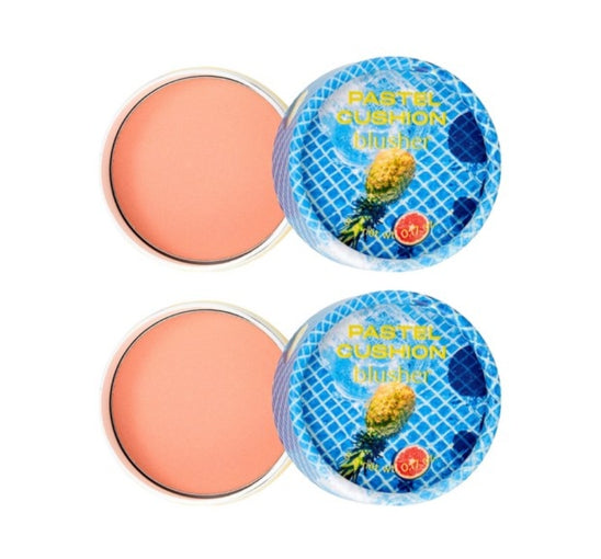 2 x THE FACE SHOP Pastel Cushion Blusher #03 Poolside Orange 5g from Korea
