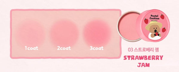 THE FACE SHOP Pastel Cushion Blusher #03 Strawberry Jam 5g from Korea