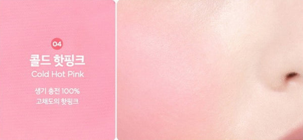2 x THE FACE SHOP Pastel Cushion Blusher #04 Cold Hot Pink 5g from Korea
