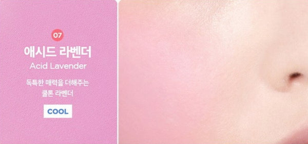 2 x THE FACE SHOP Pastel Cushion Blusher #07 Acid Lavender 5g from Korea