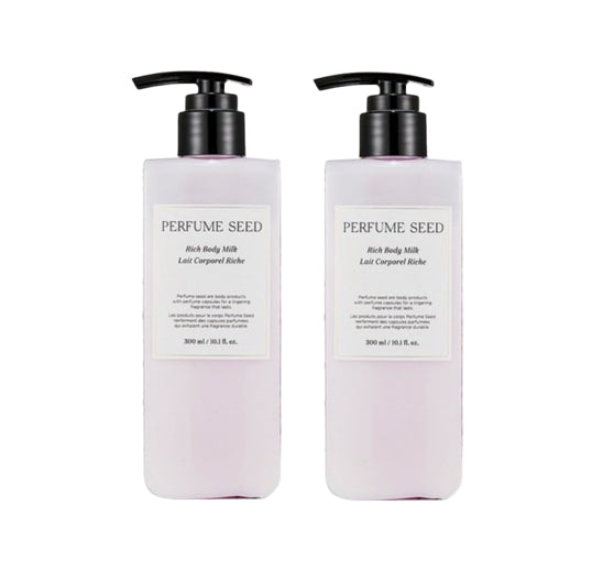 2 x THE FACE SHOP Perfume Seed Rich Body Milk Body Lotion Jasmine Scent 300ml from Korea