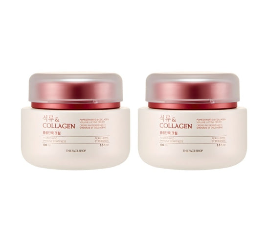 2 x THE FACE SHOP Pomegrante & Collagen Volume Lifting Cream 100ml from Korea