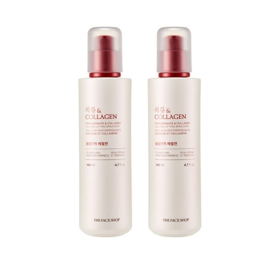 2 x THE FACE SHOP Pomegrante & Collagen Volume Lifting Emulsion 140ml from Korea
