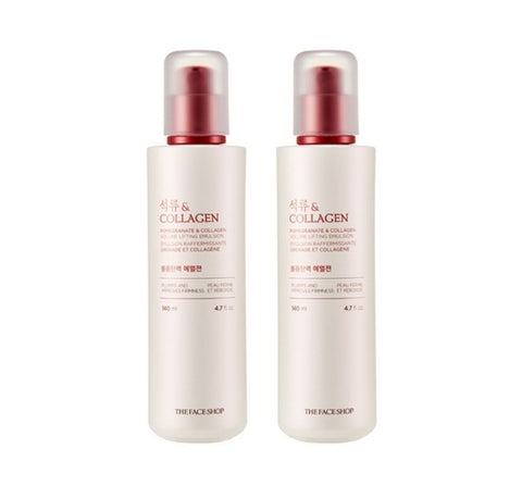 2 x THE FACE SHOP Pomegrante & Collagen Volume Lifting Emulsion 140ml from Korea