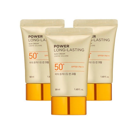 3 x THE FACE SHOP Power Long-Lasting Sun 50ml SPF50+ PA+++ from Korea